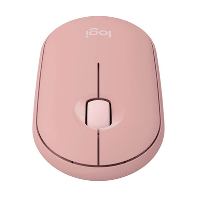 Mouse sem fio Logitech Pebble Mouse 2 M350s rosa - 910-007048