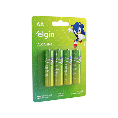 Pilha Alcalina Elgin AAA com 4 Unidades