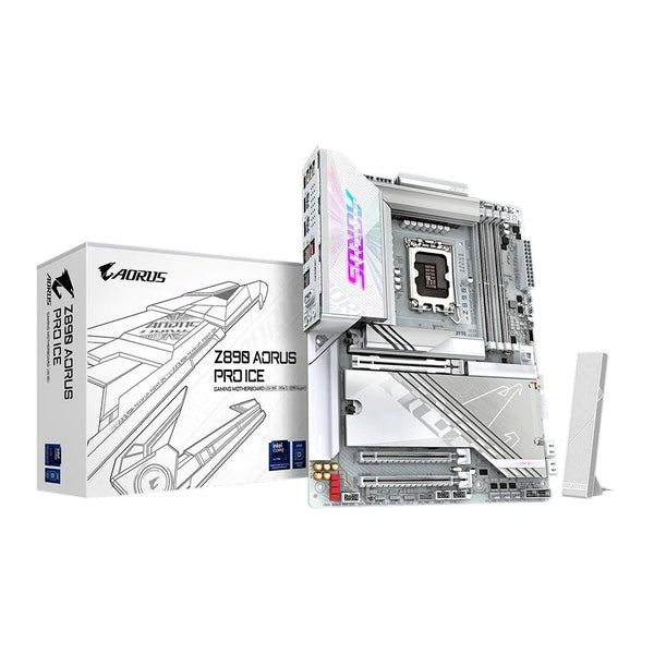 Placa-Mãe Gigabyte Z890 AORUS PRO ICE WiFi 7 Branca LGA 1851 DDR5