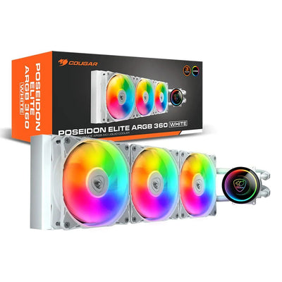 WATER COOLER COUGAR POSEIDON ELITE 360 ARGB BRANCO