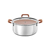 JOGO DE PANELA TRAMONTINA ROMAGNA 4 PEÇAS ACO INOX MARFIM - 28799