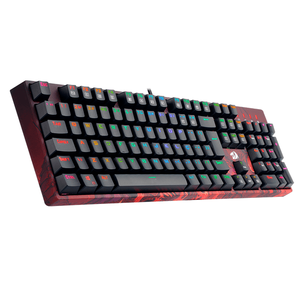 TECLADO MECANICO GAMER REDRAGON TRUNDLE RGB BRANCO E AZUL SWITCH