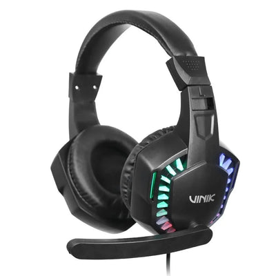Fone de Ouvido Gamer Vinik Guardian LED Rainbow Preto