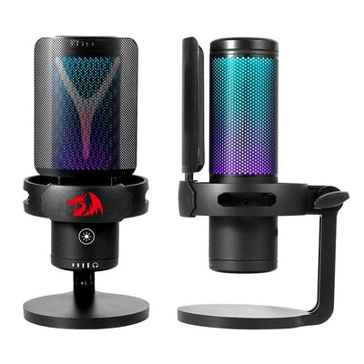 Microfone Gamer Redragon Fenris RGB GM301 Preto