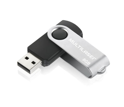 Pen drive 8GB Multilaser preto PD587