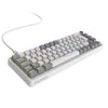 Teclado Mecânico 65% PCYES Mecka White Ghost Switch Blue
