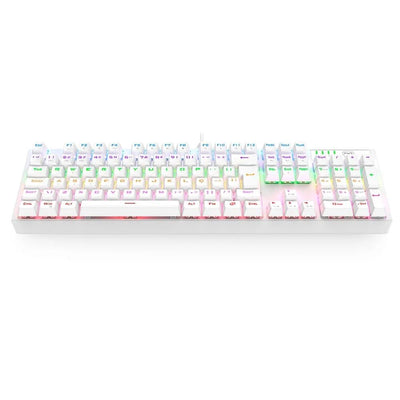 Teclado Mecânico Gamer T-Dagger Axis Rainbow Branco ABNT2