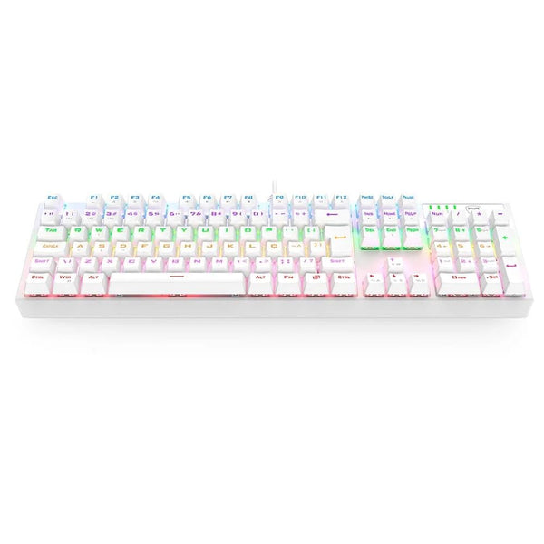 Teclado Mecânico Gamer T-Dagger Axis Rainbow Branco ABNT2