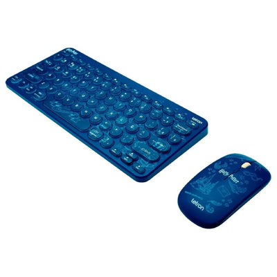 KIT TECLADO E MOUSE S/ FIO LETRON HARRY POTTER AZUL - 85091