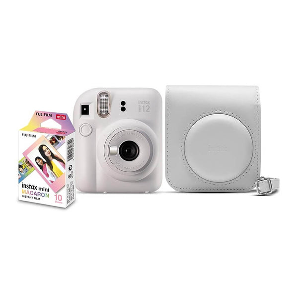 Kit Câmera Instax Mini Fujifilm 12 Branca com Bolsa e 10 Filmes