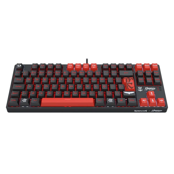 Teclado mecânico Redragon Flamengo Nation FL576 TKL ABNT2 switch