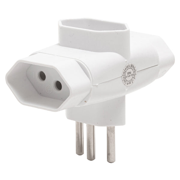 Adaptador Multilaser Multiplicador em T c/ 3 Saídas Branco WI217