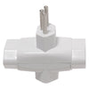 Adaptador Multilaser Multiplicador em T c/ 3 Saídas Branco WI217