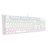 Teclado Mecânico Gamer T-Dagger Rebel Rainbow Branco ABNT2