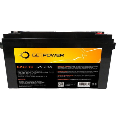Bateria Selada para Nobreak 12V 70Ah GetPower GP12-70
