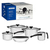 Jogo de Panela Tramontina Solar Silicone 5 Peças Aço Inox - 6512