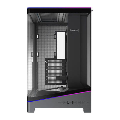 Gabinete Gamer Redragon View CA-622B Preto com Vidro Temperado