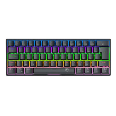 Teclado Mecânico Gamer T-Dagger Arena Pro 60% Rainbow Preto ABNT2