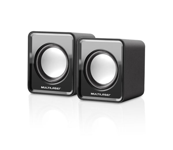 Caixa de som Multilaser 2.0 3W RMS mini USB preta SP144