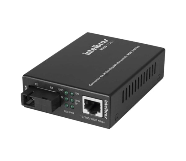 CONVERSOR MIDIA SC 20KM INTELBRAS P/FIBRA MONOMODO GIGA KGS1120