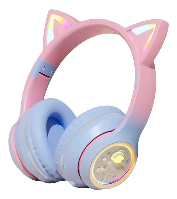 Headset Orelha de Gato Infantil LED - LEF-1027C