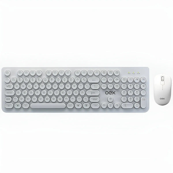 Kit Teclado e Mouse sem fio Oex TM410 branco - 48.7216