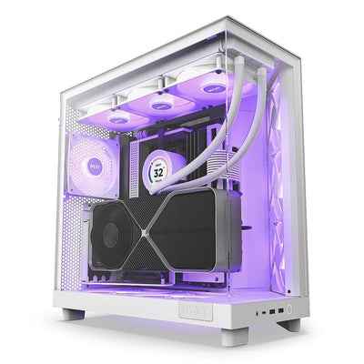 GABINETE GAMER NZXT H6 FLOW RGB BRANCO