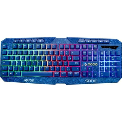 Teclado Gamer Letron Sonic USB LED Azul ABNT2 85859