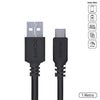 Cabo USB PCYes USB-A para USB-C 1 Metro Preto 3A PUACP-01