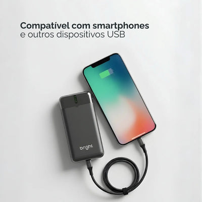 Carregador Portátil Bright PW001 Power Bank 10000mAh 20W