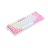 Teclado gamer mecânico Redragon K631WP-RGB Castor branco com rosa