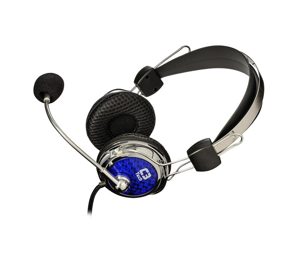 FONE DE OUVIDO COM MICROFONE C3TECH PTERODAX AZUL