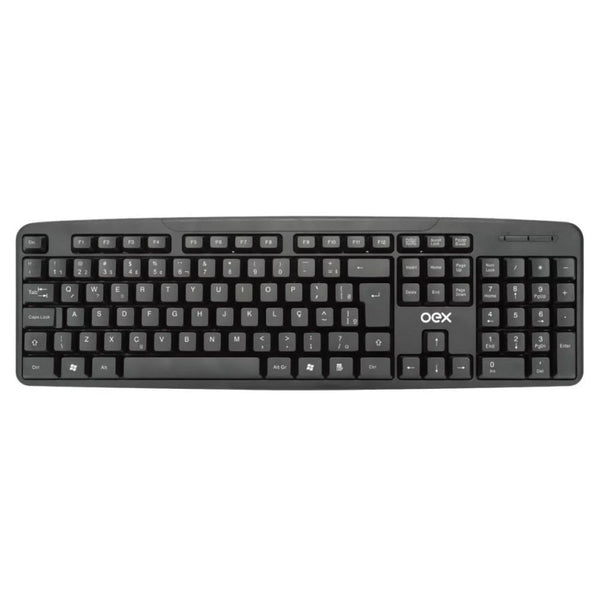 Teclado OEX TC10 USB com Fio ABNT2 104 Teclas Preto