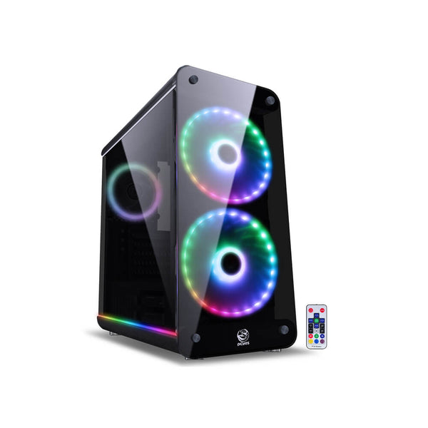 GABINETE MID-TOWER PCYES SOLARIS PRETO - SOLPTRGB2FV