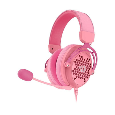 Fone de ouvido headset gamer diomedes rosa H388-P Redragon