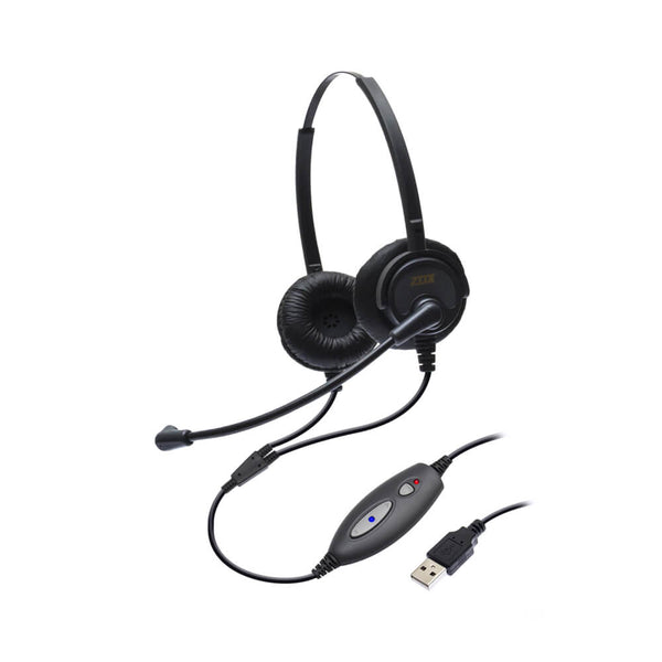 FONE DE OUVIDO HEADSET ZOX DH-60D DUPLO USB