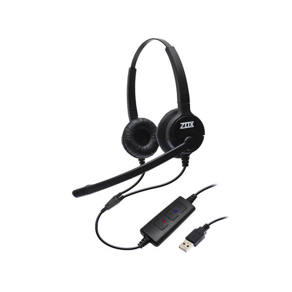Fone de Ouvido Headset Zox DH-80D USB Duplo Auricular