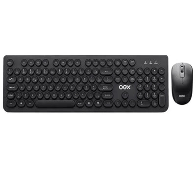 Kit Teclado e Mouse sem fio Oex TM410 preto - 48.7215