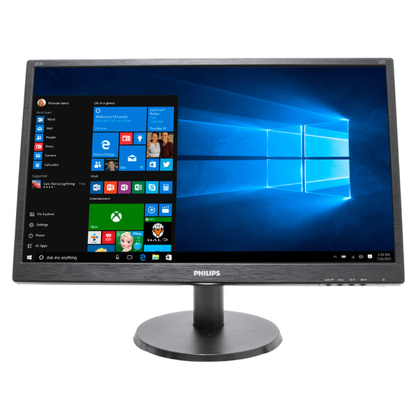 Monitor LCD 23,6” PHILIPS com SmartControl Lite 243V5QHABA/57