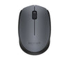 Mouse sem fio Logitech M170 cinza com preto