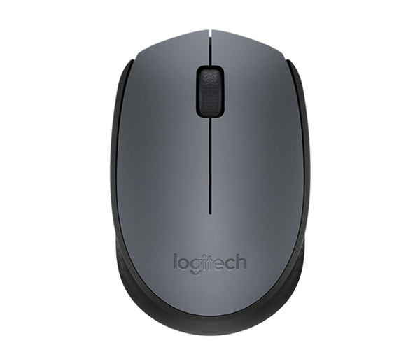 Mouse sem fio Logitech M170 cinza com preto