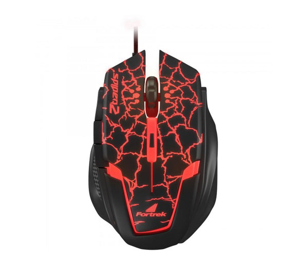 MOUSE USB GAMER OPTICO FORTREK SPIDER 2 OM-705 PRETO/VERMELHO -60