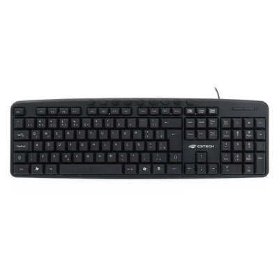 Teclado USB Multimídia KB-M40BK Preto C3Tech