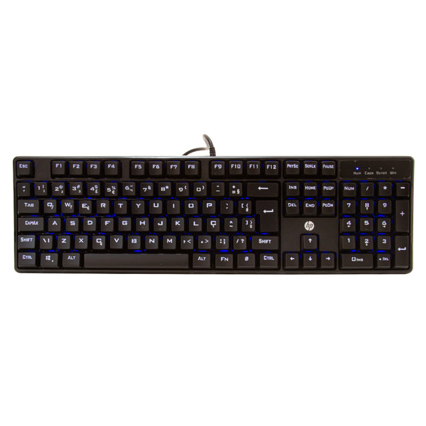 Teclado Gamer HP Mecânico GK320 Preto Com LED Azul