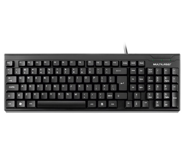 Teclado Multilaser Básico Slim TC193 USB Preto