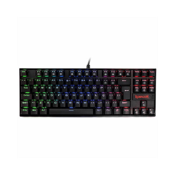 Teclado gamer mecânico Redragon Kumara RGB switch black