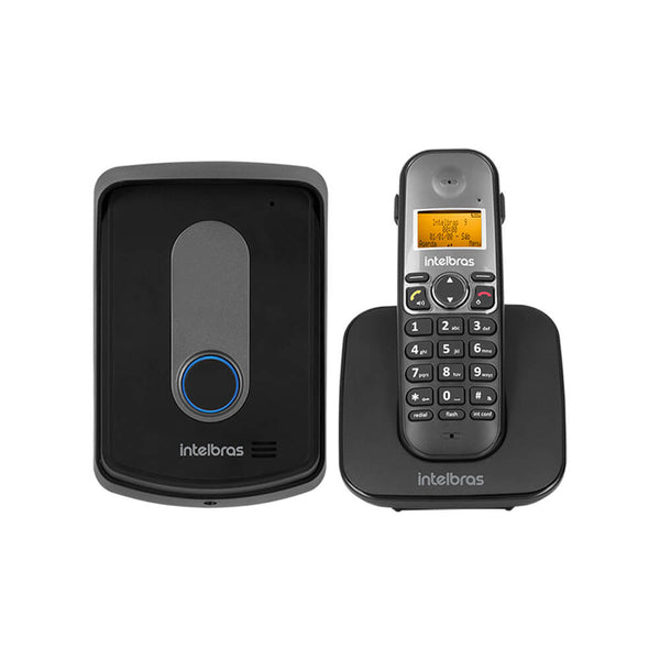 TELEFONE INTELBRAS S/ FIO TIS5010 + RAMAL EXTERNO PRETO