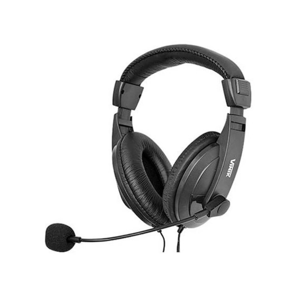 Headset Vinik Go Play FM35 preto com microfone P2