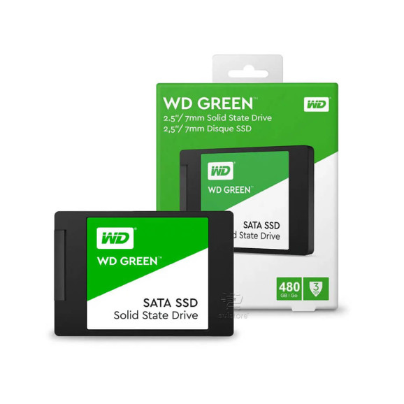 SSD SATA3 2.5 WESTER DIGITAL GREEN 480GB - WDS480G3G0A