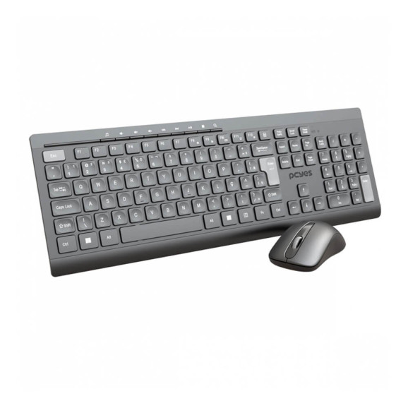 Kit de teclado e mouse Soft Wireless Pcyes PCOSFWAB 108071